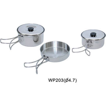 Portable Stainless Steel cookware for camping or picnic